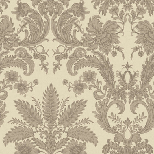 Mitchell Black Parlor Paper Wallpaper - Champagne