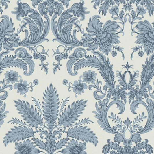 Mitchell Black Parlor Paper Wallpaper - Glacial