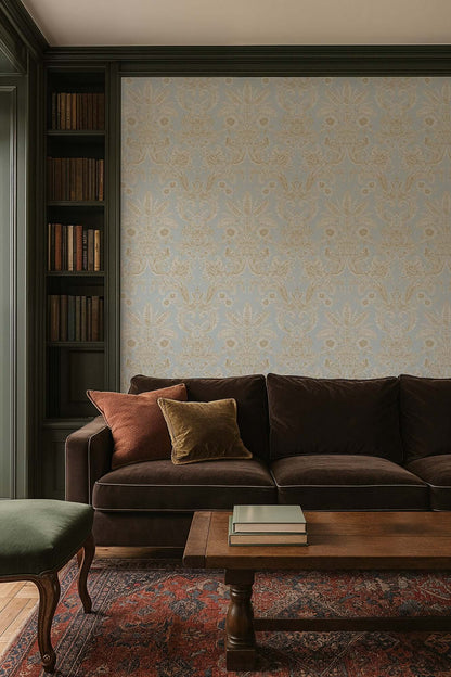 Mitchell Black Parlor Paper Wallpaper - Hazy Daytime
