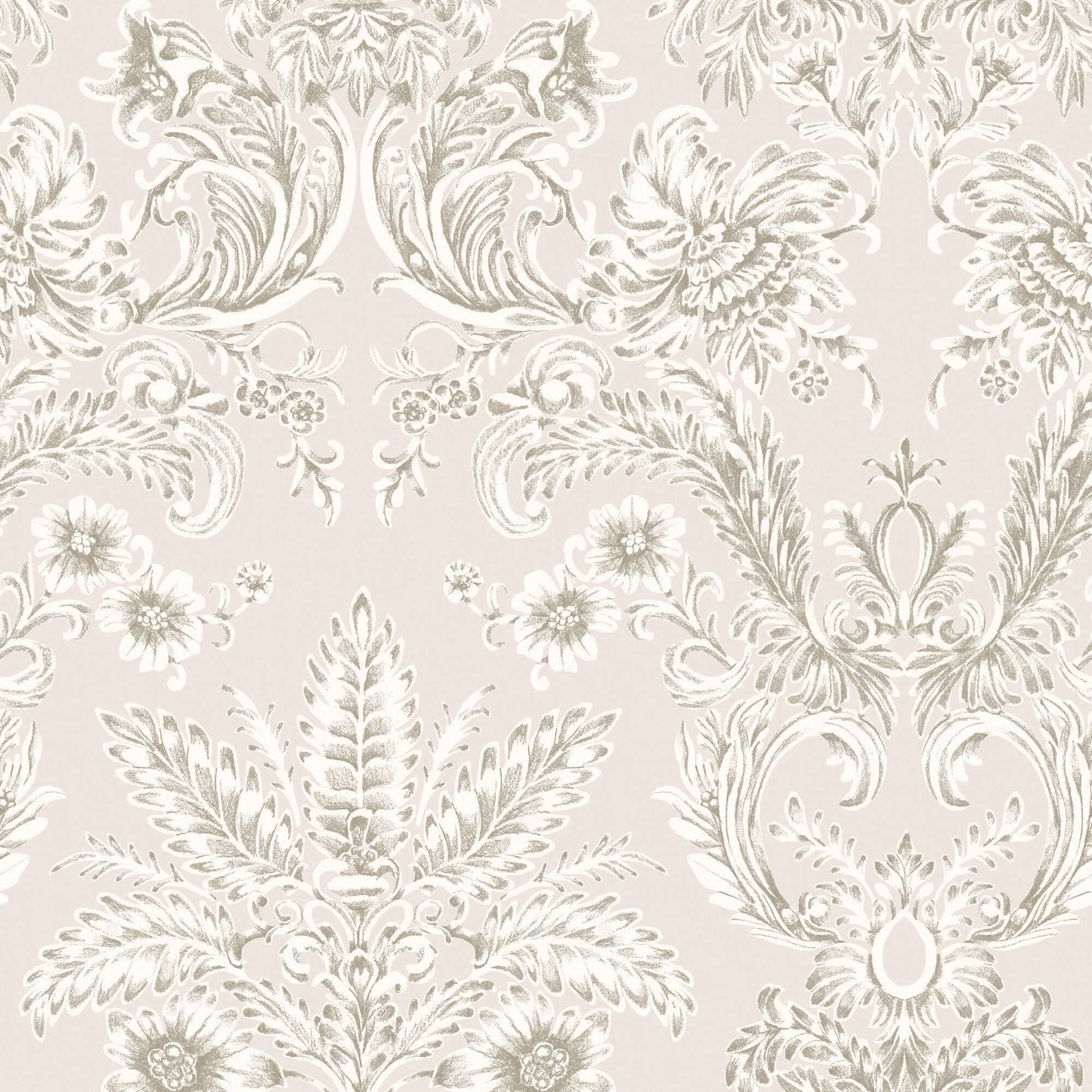 Mitchell Black Parlor Paper Wallpaper Sample - Pale Blush