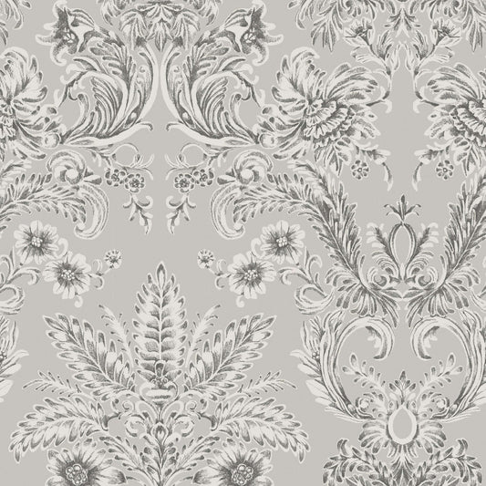 Mitchell Black Parlor Paper Wallpaper - Silverprint