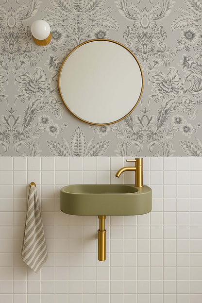 Mitchell Black Parlor Paper Wallpaper - Silverprint