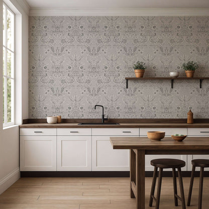 Mitchell Black Parlor Paper Wallpaper - Silverprint
