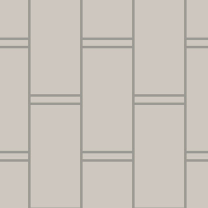 Mitchell Black Pillar Stripe Wallpaper - Walnut