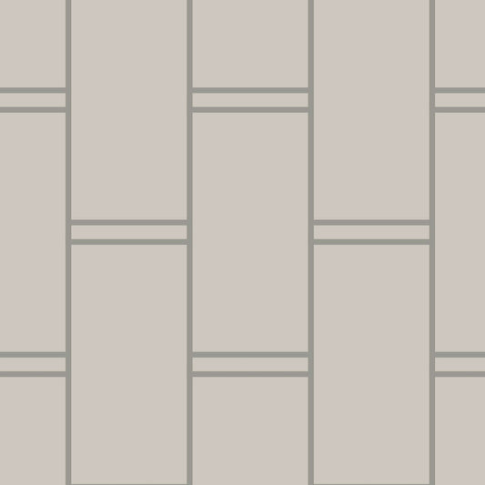 Mitchell Black Pillar Stripe Wallpaper - Walnut
