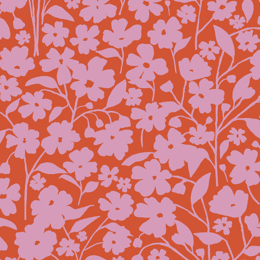 MAKELIKE Posy Wallpaper - Pink & Red