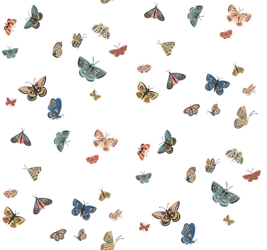 Rifle Paper Co. 3rd Edition Butterfly House Wallpaper - White