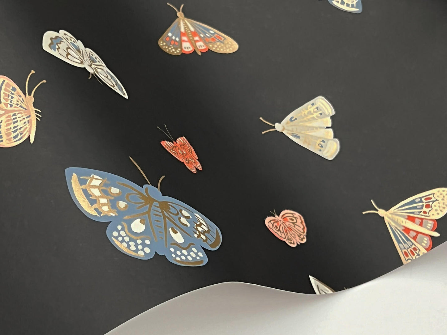 Rifle Paper Co. Butterfly House Wallpaper - Black