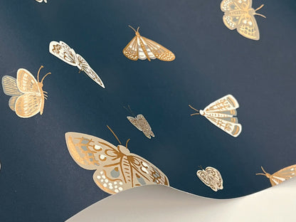 Rifle Paper Co. Butterfly House Wallpaper - Navy