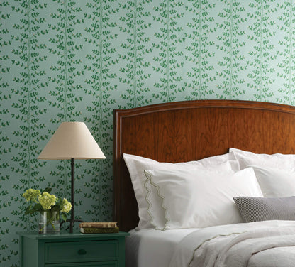 Rifle Paper Co. Climbing Vine Wallpaper - Soft Teal