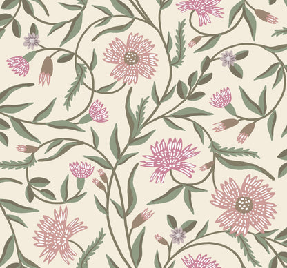 Rifle Paper Co. Aster Wallpaper - Rose