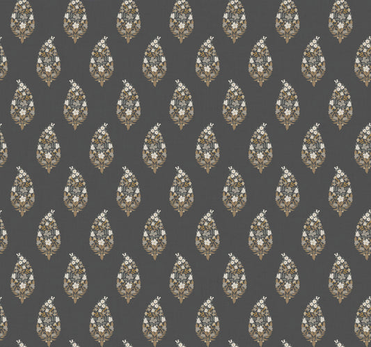 Rifle Paper Co. 3rd Edition Paisley Wallpaper - Black