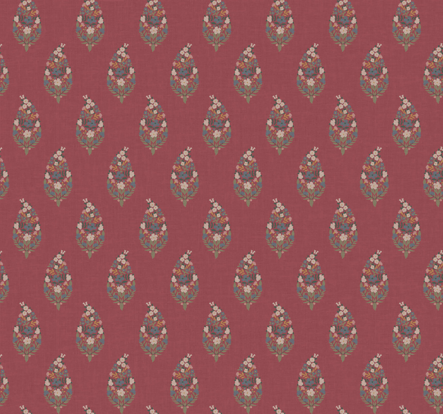 Rifle Paper Co. 3rd Edition Paisley Wallpaper - Burgundy