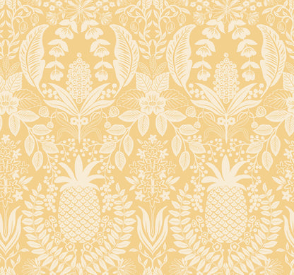 Rifle Paper Co. Pineapple Damask Wallpaper - Yellow