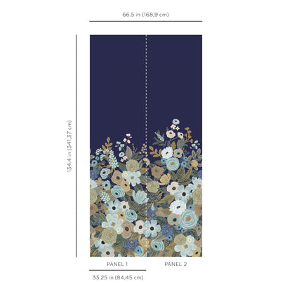 Rifle Paper Co. Garden Party Wall Mural - Navy