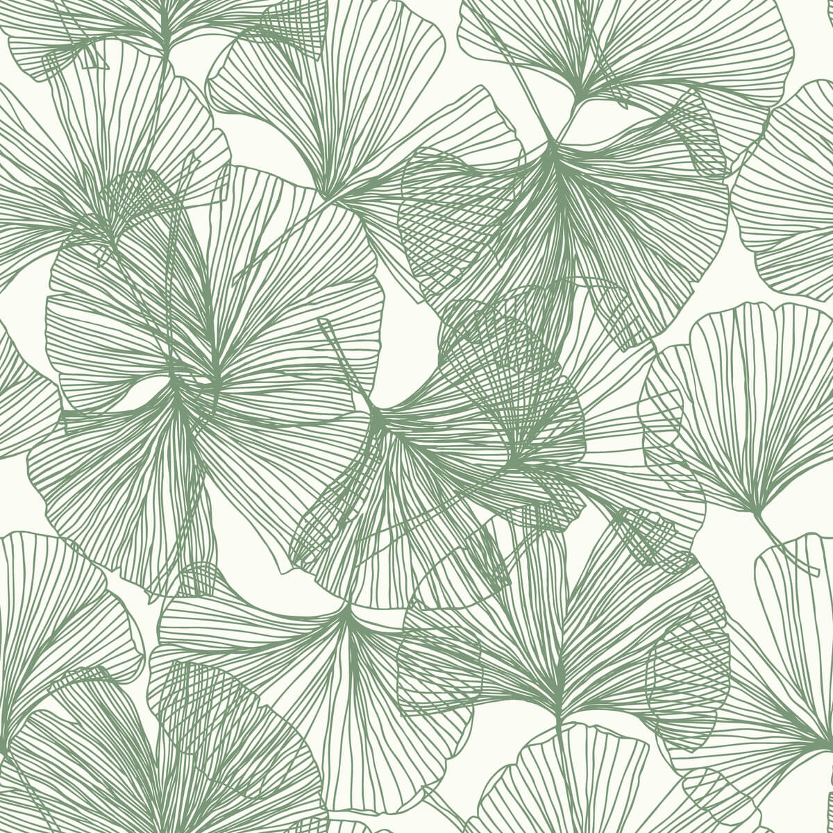 Ginkgo Leaves Peel and Stick Wallpaper - SAMPLE