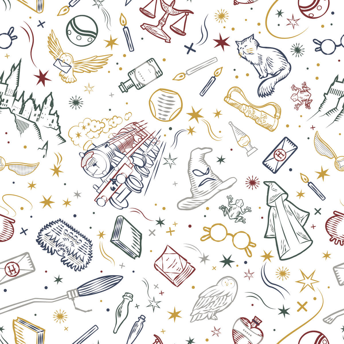 Harry Potter Magical Icons Peel & Stick Wallpaper