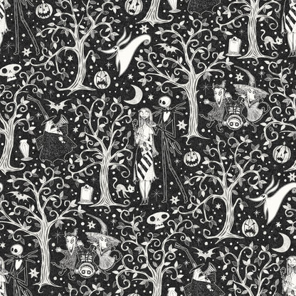 Disney Tim Burton's The Nightmare Before Christmas Forest Peel & Stick Wallpaper