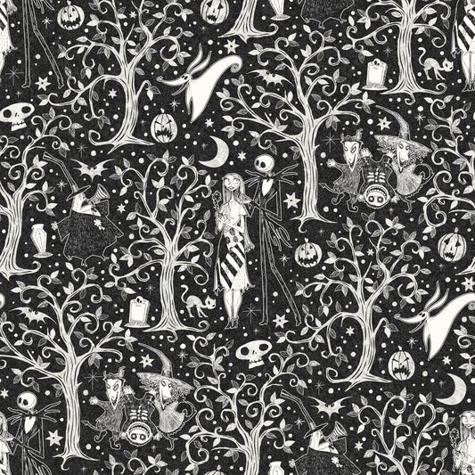 Disney Tim Burton's The Nightmare Before Christmas Forest Peel & Stick Wallpaper