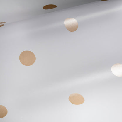 Large Dots Peel & Stick Wallpaper - Gold on White