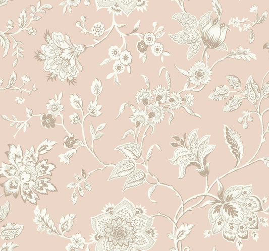 Toile Resource Library Sutton Wallpaper - Pink
