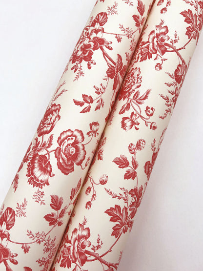 Toile Resource Library Anemone Toile Wallpaper - Red