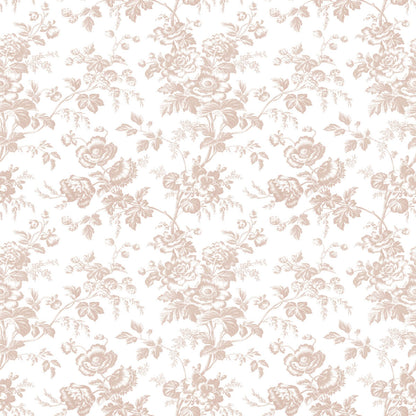 Toile Resource Library Anemone Toile Wallpaper - Pink