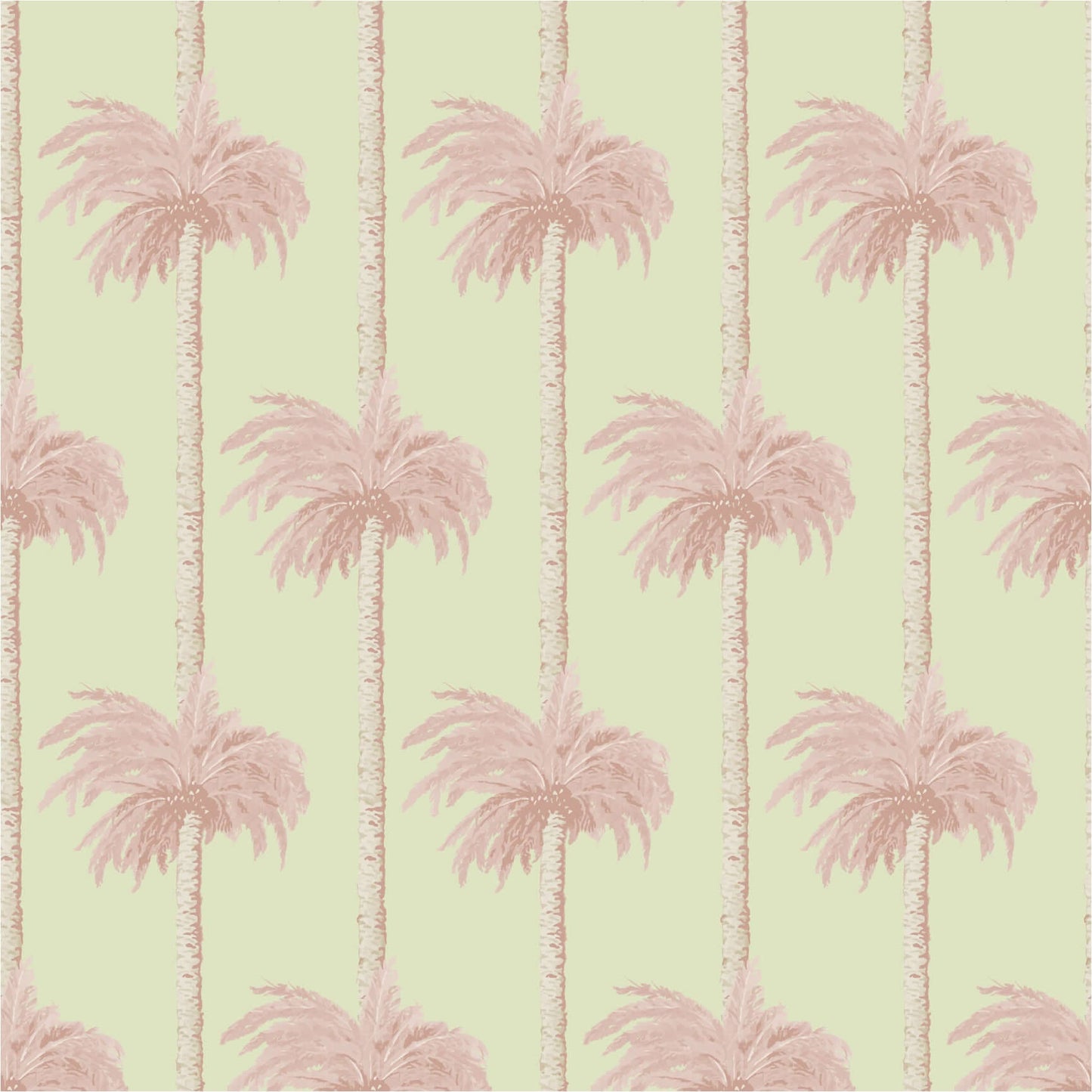 Mitchell Black Retro Tiki Palm Trees Wallpaper Sample - Pink