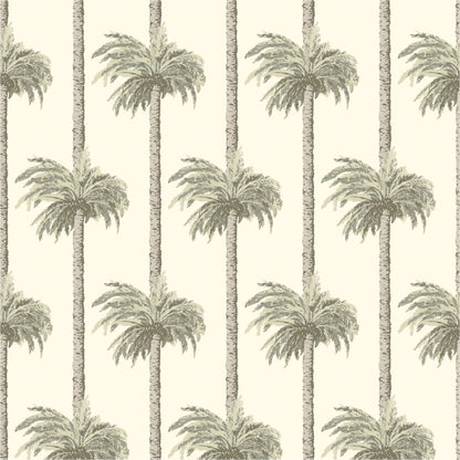 Mitchell Black Retro Tiki Palm Trees Wallpaper - Sunbleached Beige