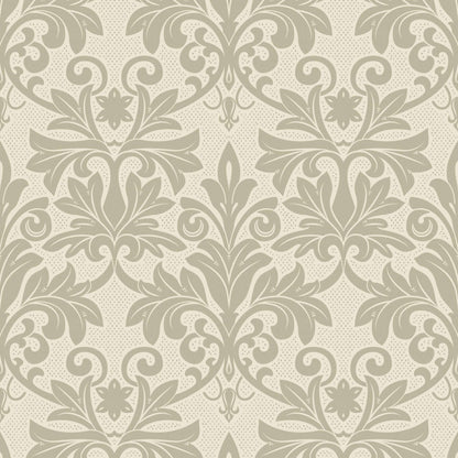 Mitchell Black Rococo Relief Wallpaper - Champagne