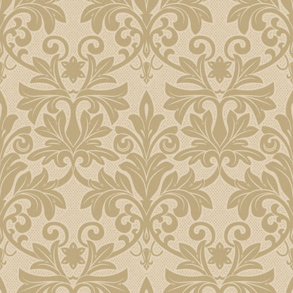 Mitchell Black Rococo Relief Wallpaper - Gold Tone