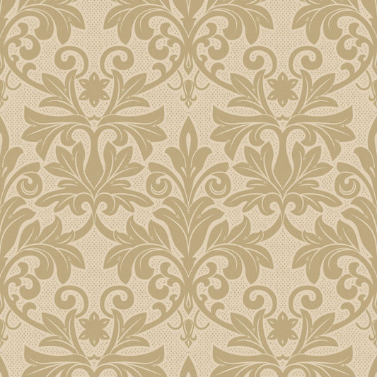 Mitchell Black Rococo Relief Wallpaper - Gold Tone