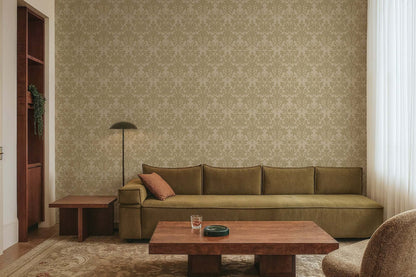 Mitchell Black Rococo Relief Wallpaper - Gold Tone