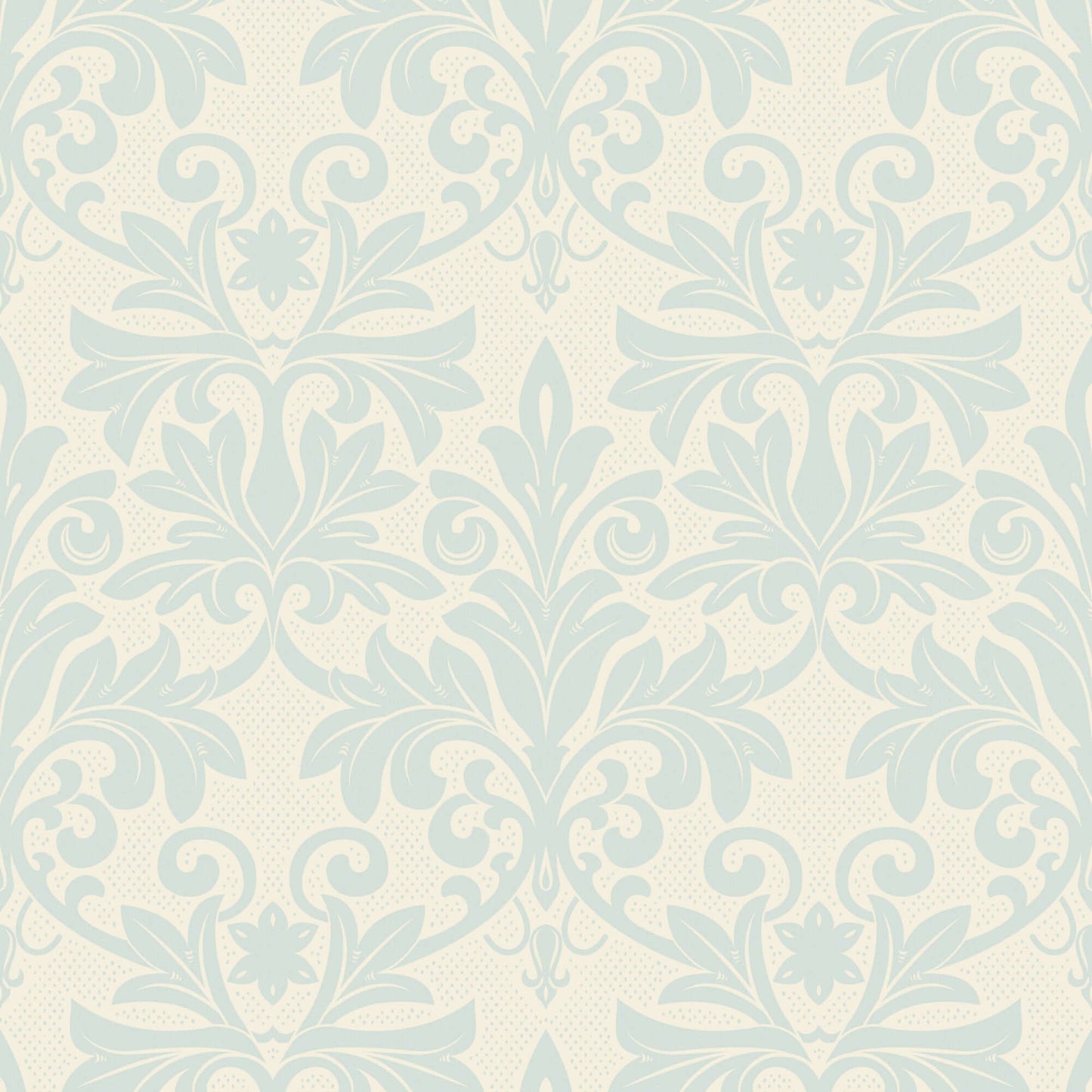 Mitchell Black Rococo Relief Wallpaper Sample - Pale Blue Gray