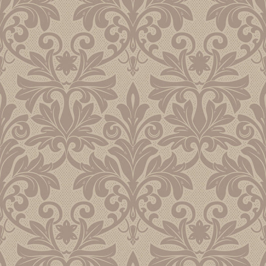Mitchell Black Rococo Relief Wallpaper - Red Clay