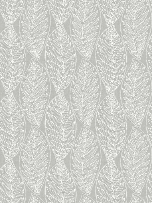 Seabrook Summer House Kira Leaf Husk Wallpaper - Harbor Grey