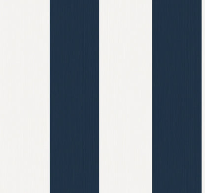 Seabrook Summer House Dylan Striped Stringcloth Wallpaper - Captin Blue