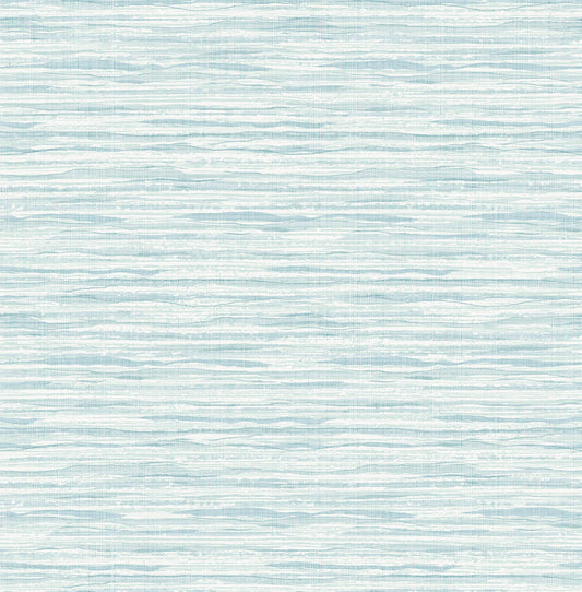 Seabrook Summer House Skye Wave Stringcloth Wallpaper - Pool Ripple