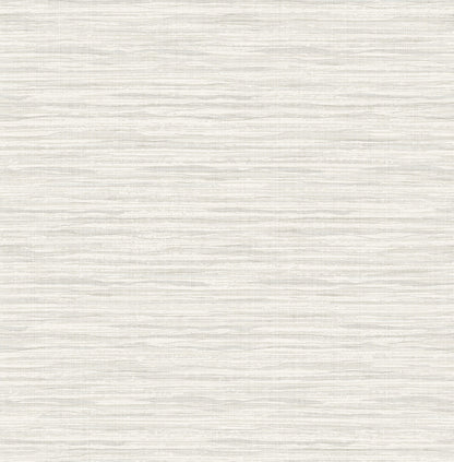 Seabrook Summer House Skye Wave Stringcloth Wallpaper - Barley White