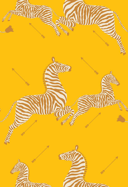 Scalamandre Zebras Collection Zebras Wallpaper - Zanzibar Gold