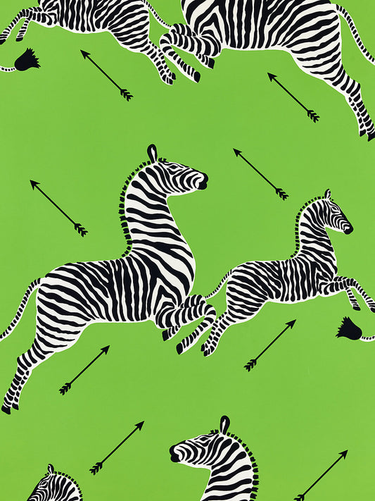 Scalamandre Zebras Collection Zebras Wallpaper - Limelight