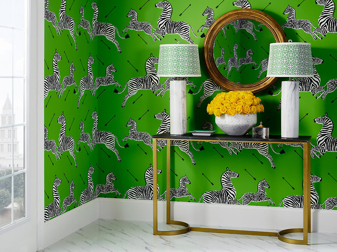 Scalamandre Zebras Collection Zebras Wallpaper - Limelight