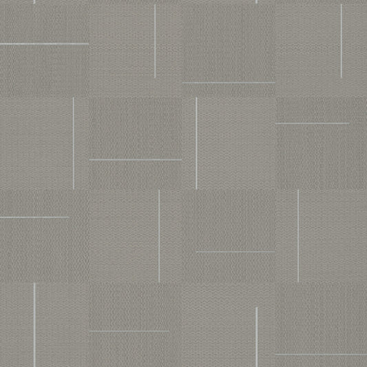 Signature Textures Second Edition Geo Block Weave Wallpaper - Taupe