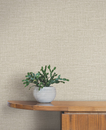 York Artisan Studio Loom Wallpaper - Warm Grey