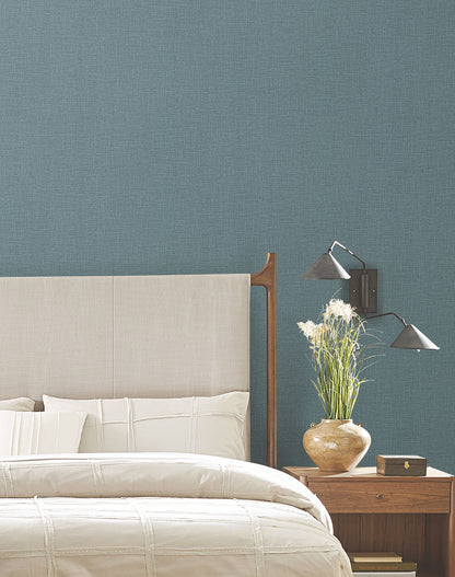 York Artisan Studio Loom Wallpaper - Denim