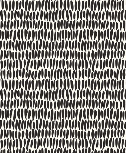 Seabrook The Simple Life Brushwork Wallpaper - Black & White