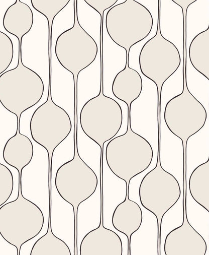Seabrook The Simple Life Minimalist Geometric Wallpaper - Marshmallow