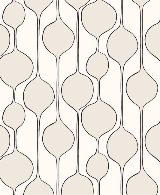 Seabrook The Simple Life Minimalist Geometric Wallpaper - Marshmallow