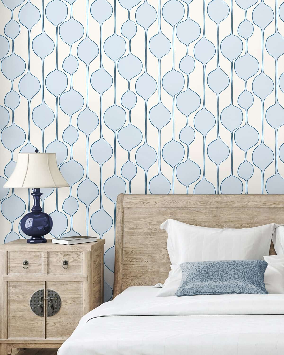 Seabrook Designs The Simple Life Minimalist Geometric Wallpaper - Baby Blue