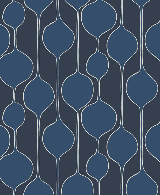 Seabrook The Simple Life Minimalist Geometric Wallpaper - Celtic Blue